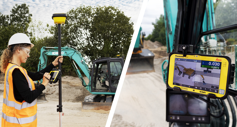 Leica iCON site excavator simple machine control solution for small excavators